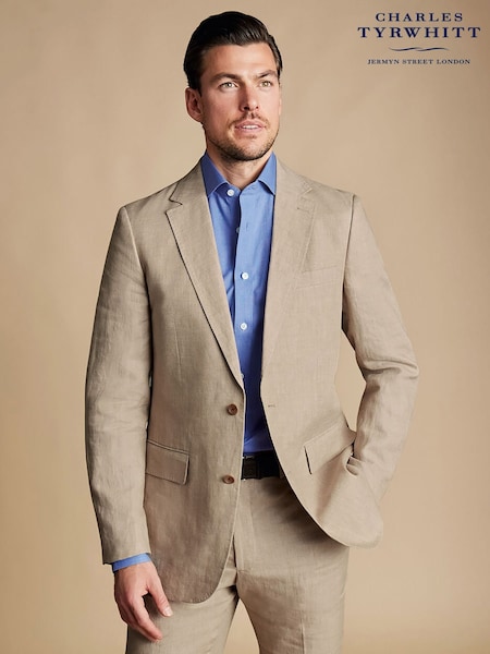 Charles Tyrwhitt Natural 100% Linen Classic Fit Jacket (875178) | £250