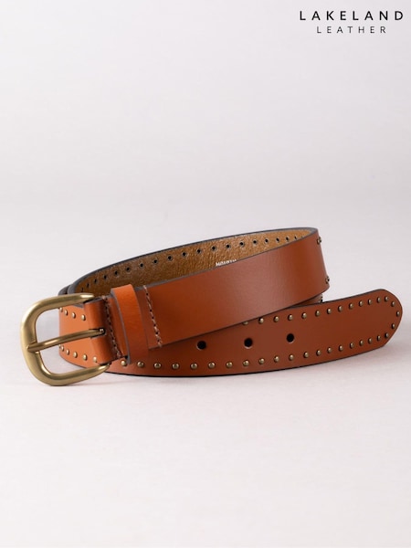 Lakeland Leather Brown Sandale Studded Belt (875312) | £35
