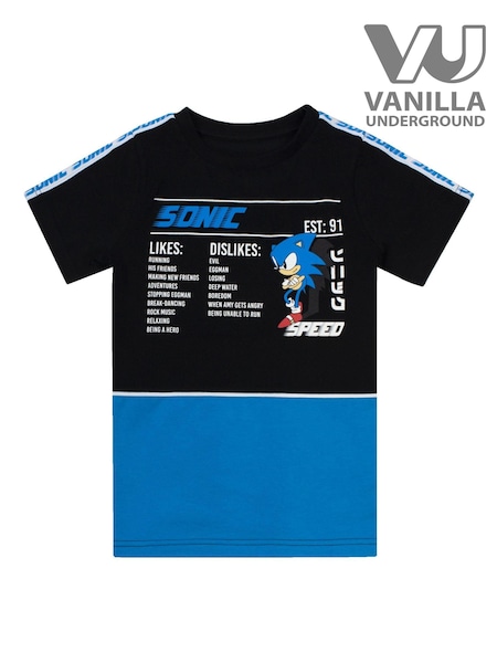 Vanilla Underground Black 100% Cotton Sonic Gaming T-Shirt (875866) | £16