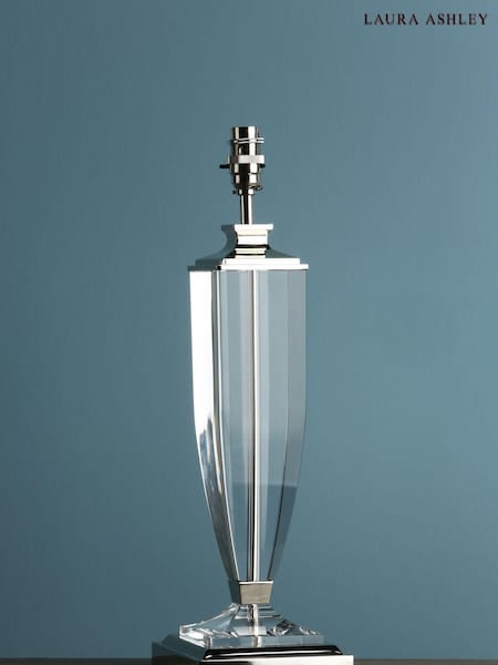 Laura Ashley Chrome Carson Crystal Table Large Lamp Base (876299) | £175