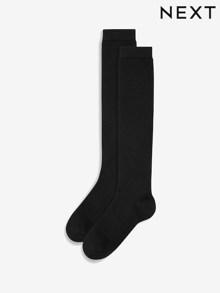 Black Modal Blend Knee High Socks 2 Pack (878075) | £8