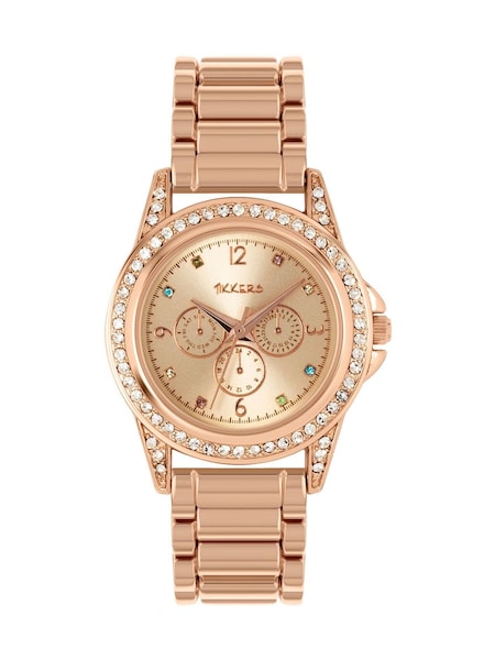 Peers Hardy Girls Rose Gold Tone Tikkers Metal Bracelet Multicoloured Stone Dial Watch (878438) | £18