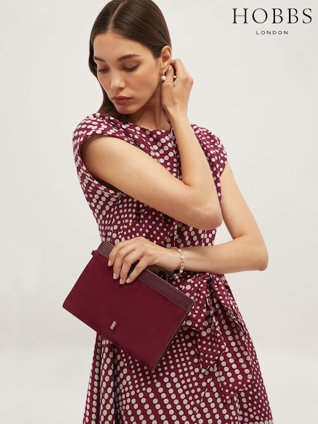 Purple - Hobbs Catherine Wristlet Bag