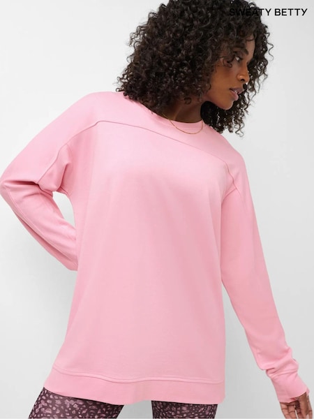 Pink - Sweaty Betty After Class Yoke Longline Sweatshirt