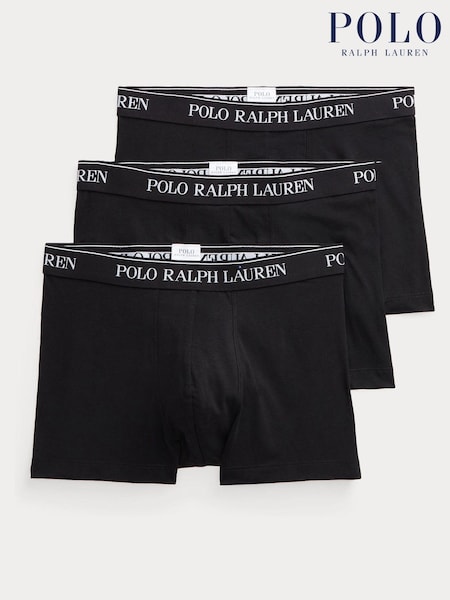 Polo Ralph Lauren Black Stretch Cotton Boxers 3 Pack (879986) | £45