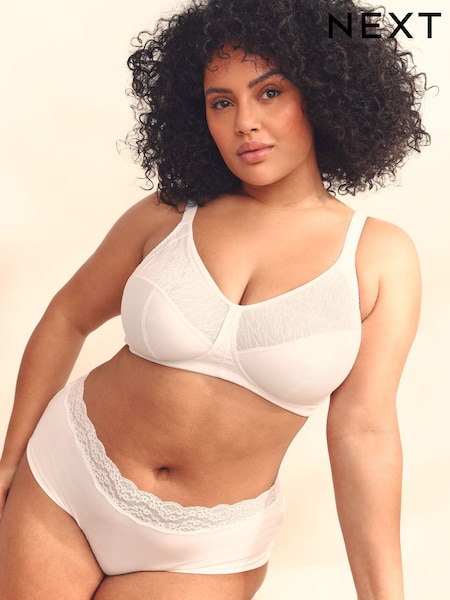 White Total Support Full Cup Non Wire Cotton Ultimate Comfort Bra B-H (880026) | £22