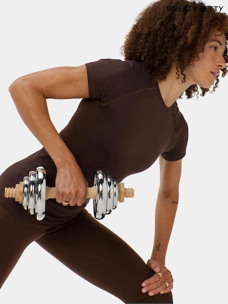 Brown - Sweaty Betty Athlete Seamless Gym T-shirt