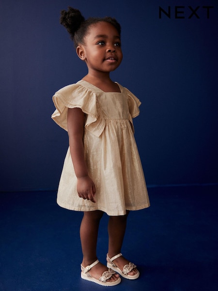 Gold Shimmer Party Dress (3mths-8yrs) (880391) | £14 - £17