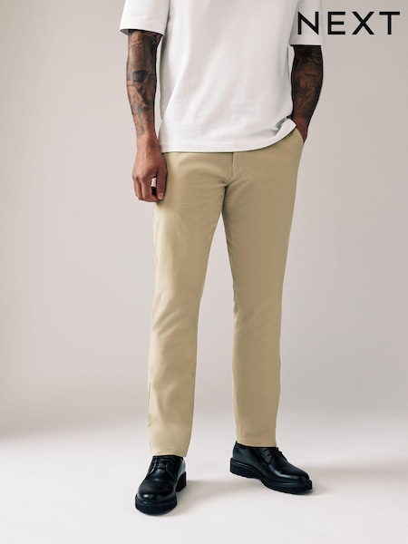 Stone Slim Fit Stretch Chinos Trousers (881759) | £24