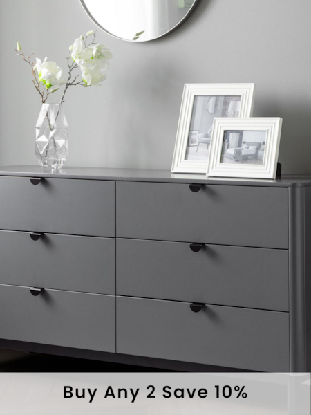 Julian Bowen Grey Chloe 6 Drawer Chest (884848) | £420