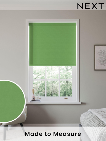 Sage Green Glow Made to Measure Blackout Roller Blind (885292) | £55