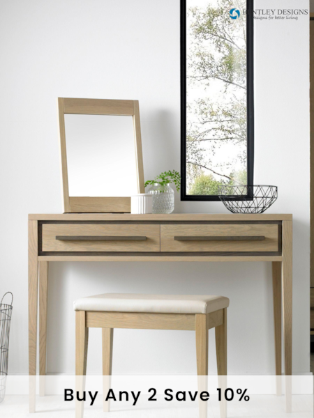 Bentley Designs Natural Oak Rimini Dressing Table (885891) | £360