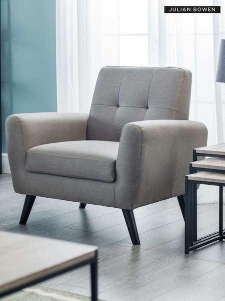 Julian Bowen Grey Monza Compact Retro Chair (886070) | £250