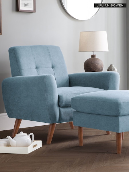 Julian Bowen Blue Monza Compact Retro Chair (886094) | £250
