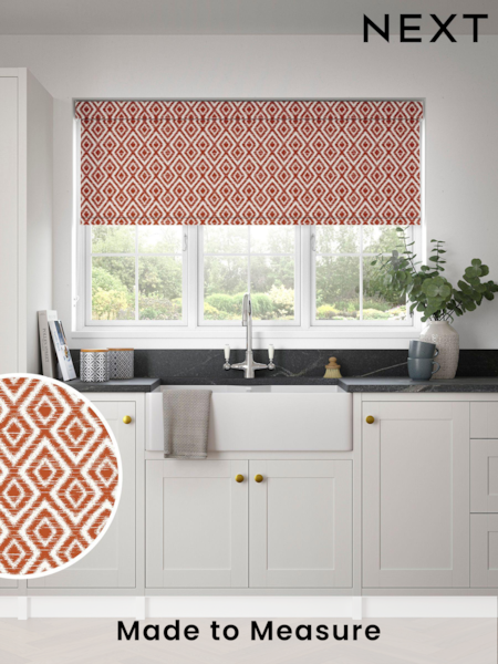 Orange Diamond Geo Made to Measure Roller Blind (886203) | £57