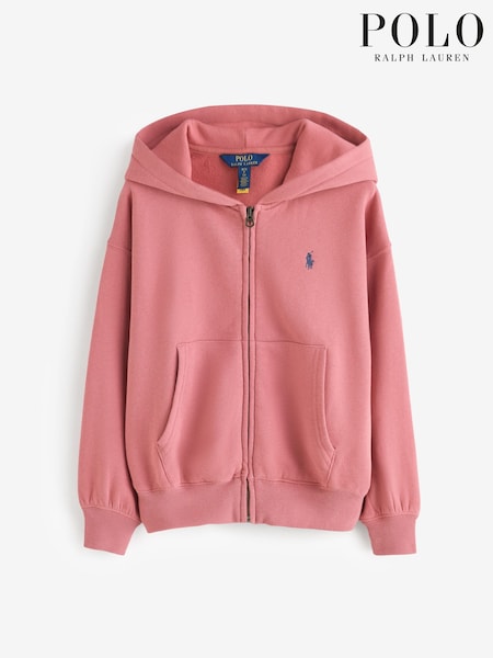 Pink - Polo Ralph Lauren Zip Through Jersey Hoodie