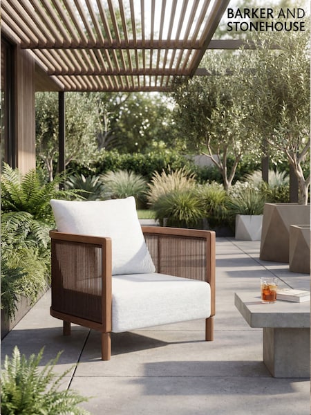 Barker And Stonehouse Praia Teak Garden Lounge Chair