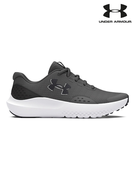 Under Armour Grey Black Surge 4 Trainers (888238) | £37