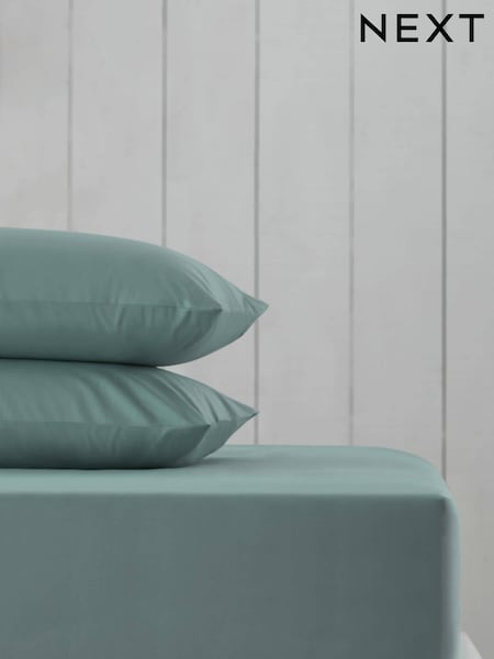 Green Sage Cotton Rich Deep Fitted Sheet (888245) | £12 - £19