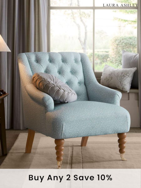 Laura Ashley Sweet Allysum Pale Seapsray Blue Ropsley Accent Chair (888454) | £425