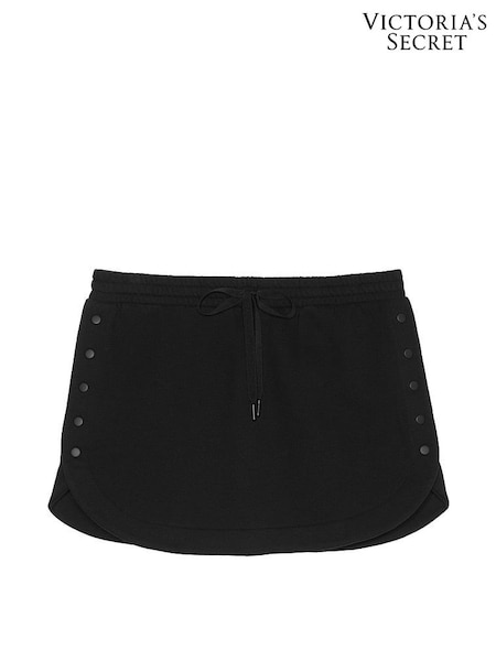Victoria's Secret Pure Black Fleece Popper Skirt (888885) | £35
