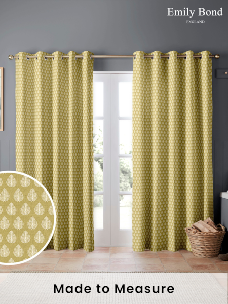 Emily Bond Pollen Yellow Jaipur Made to Measure Curtains (889000) | £91