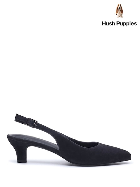 Black - Hush Puppies Nahla Buckle Kitten Heels