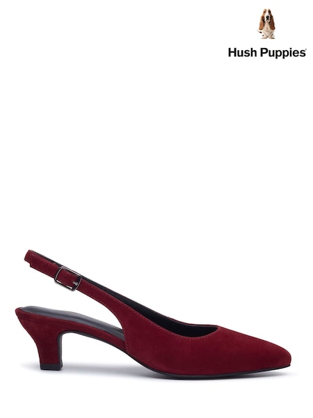 Red - Hush Puppies Nahla Buckle Kitten Heels