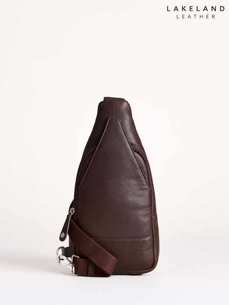 Chocolate Brown - Lakeland Leather Langham Sling Backpack