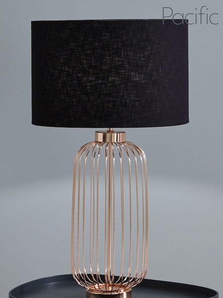 Pacific Gold Dania French Gold Metal Wire Tall Table Lamp (889811) | £160