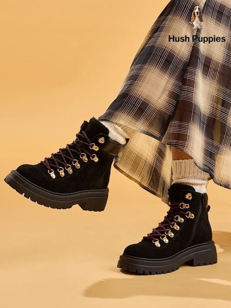 Black - Hush Puppies Robyn Hiker Boots