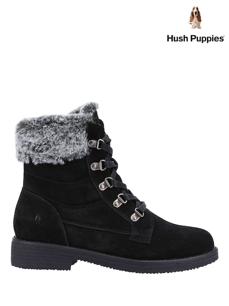 Black - Hush Puppies Florence Wide Fit Boots