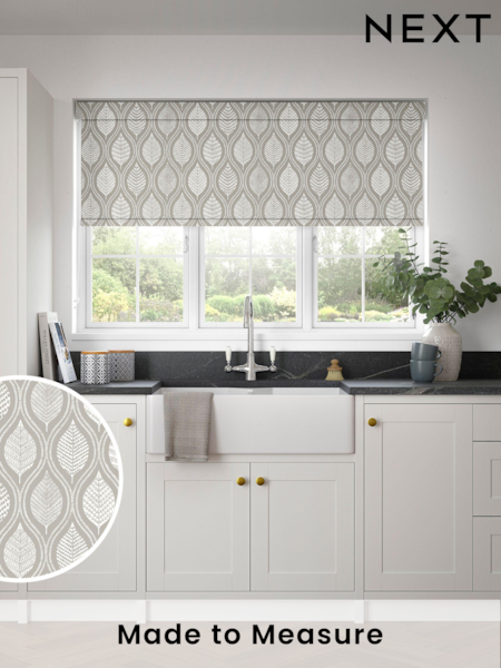 Natural Stone Lino Leaf Made to Measure Roller Blind (890665) | £57