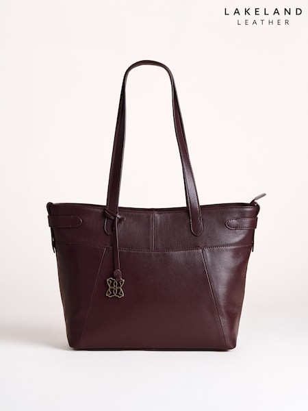 Dark Brown - Lakeland Leather Newby Tote Bag