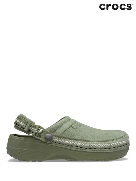 Green - Crocs Classic Crafted Stitch Clogs