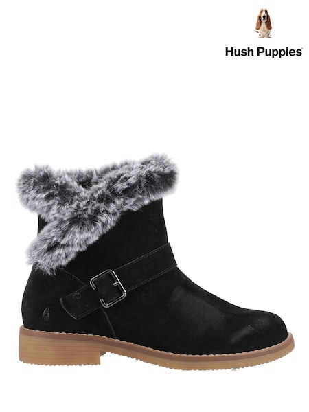 Black - Hush Puppies Hannah Wide Fit Boots