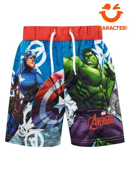 Character Silver Marvel Avengers Captain America & The Hulk Swim Shorts (891361) | £15