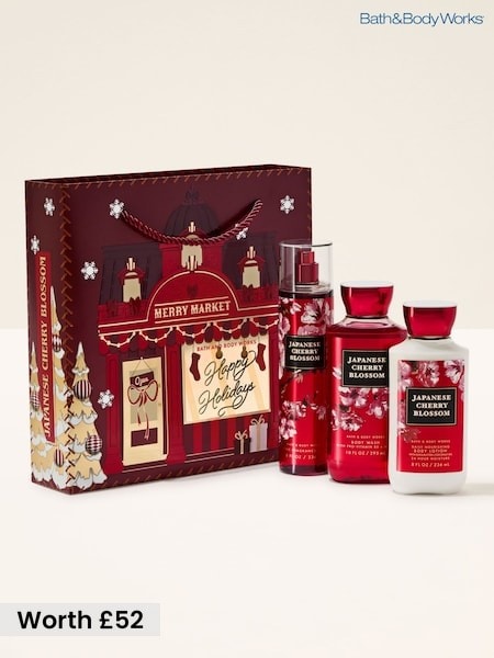 Japanese Cherry Blossom - Bath & Body Works Gift Set (worth £52)