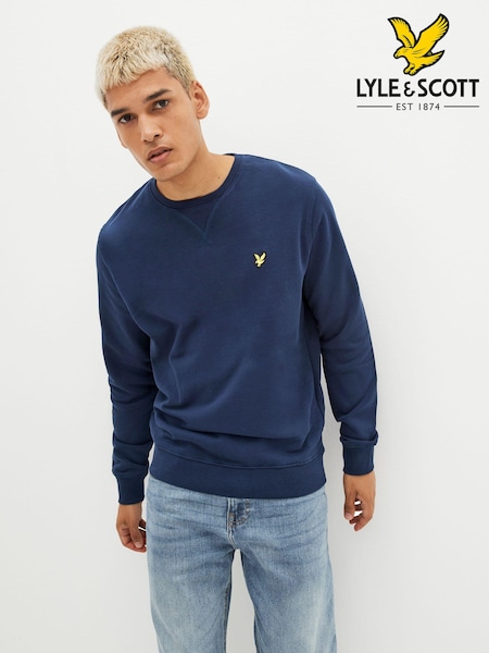 Lyle & Scott Navy Crew Neck Sweatshirt (893761) | £65
