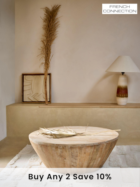 French Connection Mango Wood Drum Coffee Table (893953) | £475
