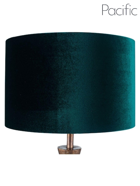 Pacific Green Bow 30cm Velvet Cylinder Shade (893955) | £40