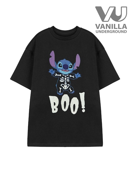 Black - Vanilla Underground Disney Lilo & Stitch Boo Short Sleeved T-shirt