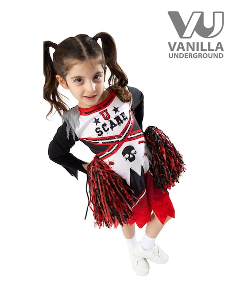 Red - Vanilla Underground Zombie Cheerleader Costume 3 Piece