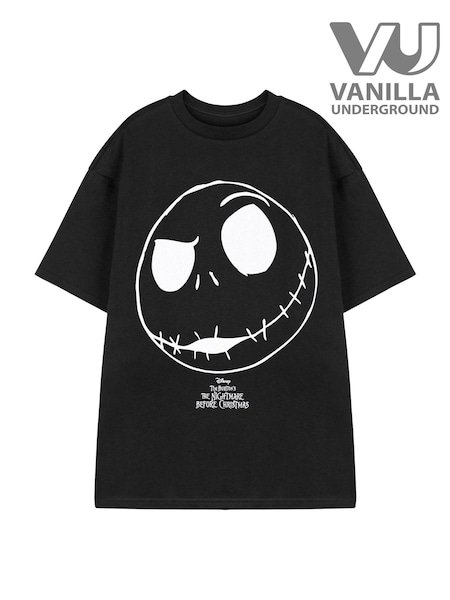 Black - Regular Vanilla Underground Disney The Nightmare Before Christmas Adults Jack Short Sleeved T-shirt
