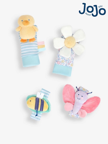 JoJo Maman Bébé Down by the River Wrist and Ankle Rattle Set (896698) | £16