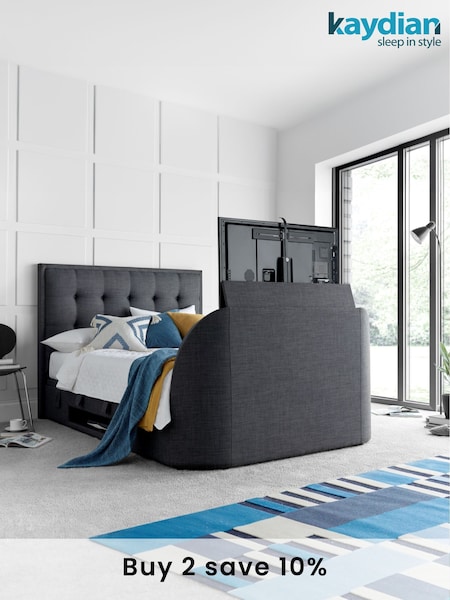 Kaydian Slate Falstone TV Side Lift Ottoman Storage Bed (896745) | £2,000 - £2,400