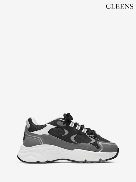 Black/White - Regular Cleens Pulse Runner Trainers
