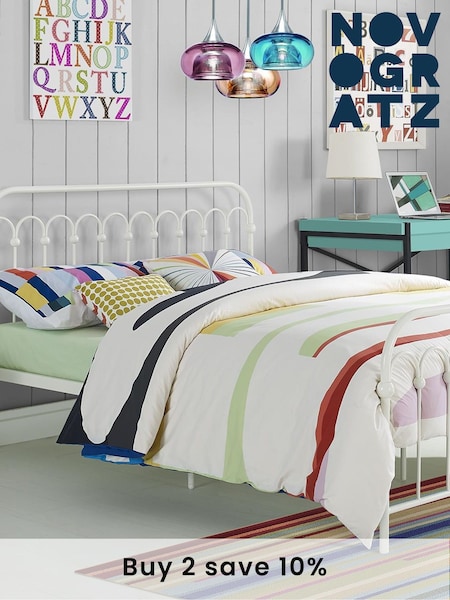 Novogratz White Bright Pop Metal Bright  Bed (897499) | £185