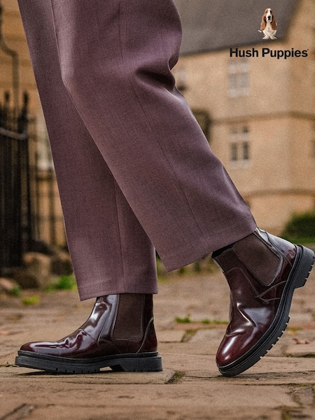 Red - Regular Hush Puppies Jamie Chelsea Boots