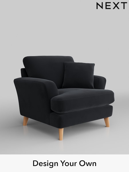 Plush Velvet Easy Clean/Charcoal Grey Conway Relaxed Sit (898935) | £875